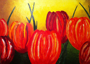"Tulips" Original Oil Painting