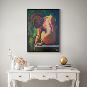 "Woman in Green" Original Oil Painting