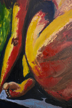 "Woman in Green" Original Oil Painting