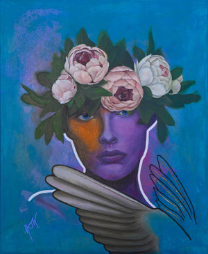 "Whimsical Portrait" Original Oil Painting