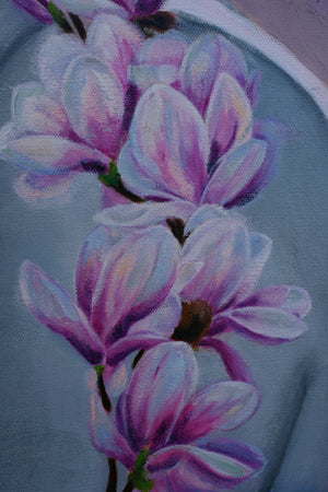 "Magenta in Bloom" Original Oil Painting