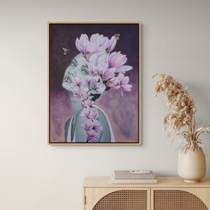 "Magenta in Bloom" Original Oil Painting